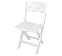 Ipae-Progarden Komodo indonésien Effet Chaise Pliante, Plastique, Blanc, 44 x 41 x 78 cm