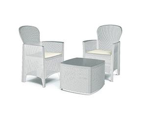 Ipae-Progarden S.P.A. Progarden Set Albero Con Cuscini, 30 x 30 x 30 cm, Resina, Bianco