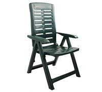 Ipae-Progarden S.P.A. Yuma 5 - Chaise de Jardin inclinable en Plastique 60 x 61 x 108 cm, Vert