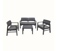 Ipae Set décoration Jardin rotin Anthracite, 4 pièces