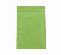 IPAGSEFWE Lot de 100 sacs à fermeture éclair en aluminium Mylar avec fermeture éclair sur le dessus, encoche de déchirage, thermoscellage, 10 couleurs, 6 tailles, Vert mat, 10 x 15 cm, Style unique