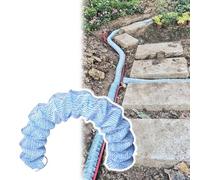 IPAGSEFWE Tuyau de Drainage Souterrain Flexible, Tuyau de Drainage français perforé en Tissu Non tissé ondulé, Plusieurs Tailles(L 30ft(9m))