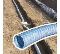 IPAGSEFWE Tuyau de Drainage Souterrain Flexible, Tuyau d'évacuation français perforé avec Non-tissé et Fil d'acier, diamètre 8 cm(L 1.5m(4.9ft))