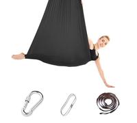 iPalamila Aerial Hamac de yoga, 200 kg maximum, noir, 150 x 280 cm