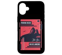 Ipanema Beach Vacation Vacances Drapeau Brésil Coque pour iPhone 16 Plus