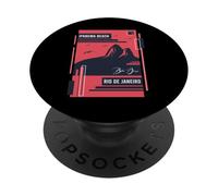 Ipanema Beach Vacation Vacances Drapeau Brésil PopSockets PopGrip Adhésif