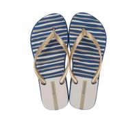 Ipanema Classica Happy XII Fem, Tongs pour femme, Bleu/doré/beige, 37 EU