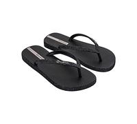 Ipanema Femme Maxi Glow FEM Flip-Flop, Black/Glitter Dark Grey, 37 EU