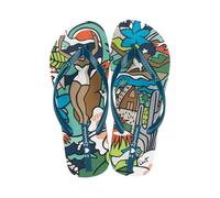 Ipanema Femme Graffiti Iv Fem Tongues, Beige/Bleu/Vert, 37 EU