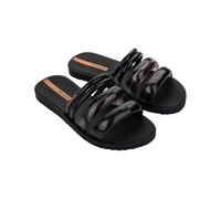 Ipanema Sandales coulissantes pour femme, Noir/orange, 35/36 EU