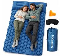 iParaAiluRy Matelas Autogonflant 2 Personnes, Matelas de Camping Autogonflant avec Pompe à Pied, Portable Tapis de Matelas Pneumatique pour la Randonnée, Plage, Voyage, Pique-Nique