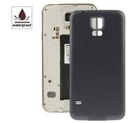 iPartsAcheter pour Samsung Galaxy S5 / G900 Couvercle de porte de boîtier de batterie en plastique d origine avec fonction imperméable à l eau (Noir)