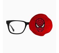 iPatching Cache-œil brodé réutilisable pour enfants et adultes - Pour amblyopie - Traitement par occlusion oculaire paresseux - Rouge araignée (œil gauche), Taille unique