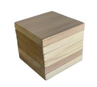 IPAULOWNIA Lot de 6 planches en bois de paulownia naturel - 10 x 10 cm - 2,5 cm d'épaisseur - Ponçage, prêtes à peindre, graver ou décorer - Idéal pour travaux manuels, art, décoration et projets de