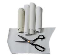 IPEA 500 Grammes Chutes de Cuir Véritable couleur Blanc - Made in Italy - Découpes dans Différentes Formes Nuances, Épaisseurs et Types - 4 Coupelles de Cuir Premium - Restes de Production Artisanale