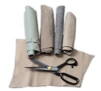 IPEA 500 Grammes Chutes de Cuir Véritable couleur Gris Foncé - Made in Italy - Découpes dans Différentes Formes Nuances, Épaisseurs - 4 Coupelles de Cuir Premium - Restes de Production Artisanale