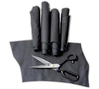 IPEA 500 Grammes Chutes de Cuir Véritable couleur Noir - Made in Italy - Découpes dans Différentes Formes Nuances, Épaisseurs et Types - 4 Coupelles de Cuir Premium - Restes de Production Artisanale