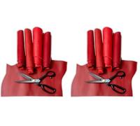 IPEA 500 Grammes Chutes de Cuir Véritable couleur Rouge - Made in Italy - Découpes dans Différentes Formes Nuances, Épaisseurs et Types - 4 Coupelles de Cuir Premium - Restes de Production Artisanale