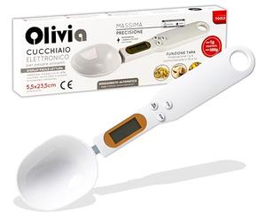 IPEA Balance à Cuillère Numérique pour Mesurer le Poids des Aliments en Cuisine - Précision de 1 g à 500 g - Balance électronique avec Affichage - Doseur pour Peser et Doser de Petites Quantités