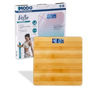 IPEA Balance de pesée pour personnes numériques, ultra fine, couleur bois, technologie STEP ON - Poids maximal - Design élégant en verre trempé - Affichage de mesure précise de 0,1 kg - Max 180 kg