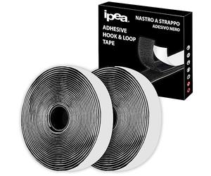 IPEA Bandes Agrippantes Adhésives Noir - Ruban Adhésif - Longueur 5 Mètres - Bande Adhésive Multifonctions Extra Forte pour Bricolage - Pour Fixation d'Objets, Moustiquaire, Tapis BSADESIVO20/20