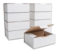 IPEA Boîtes en Carton Blanc 20 x 14 x 7,5 cm pour Expéditions, E-Commerce, Cadeaux - 10 Pièces - Made in Italy - Boîtes Carrées Polyvalentes pour Emballer Objets, Evénements, Fêtes