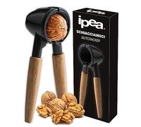 IPEA Casse-noisette en Aluminium avec Poignée en Bois - Écraser les noix avec Deisgn Classique pour noix, noisettes, amandes, fruits secs - Multi-usage pour cuisine - Equipé d'un ressort à traction