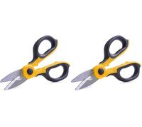 IPEA Ciseaux d'électricien Isolés Professionnels - Lame en Acier Inoxydable 50 mm - Ciseaux d'électricien pour Couper les Fils et Câbles électriques - Pince à Dénuder (Lot de 2)