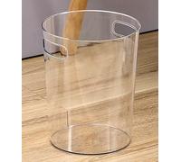 IPEA Corbeille à papier en plastique transparent - 22 x 19 cm - Design minimal et élégant - Panier de recyclage pour bureau, maison, chambre - poubelle pour bureau, table