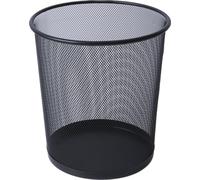 IPEA Corbeille à Papiers Métal Maille Noir - 26 X 23 cm - Poubelle de Recyclage de Papier en Métal pour Bureau, Maison, Chambre, École - Corbeille à Papiers Rond pour Bureau, Table, Meubles - Noir