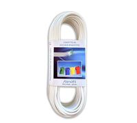 IPEA Corde à Linge Blanche de 3,5 mm en Acier - 20 MÈTRES - Made in Italy - Fil Câble Séchoir à Linge Plastifié pour extérieur pour étendre Le Linge Les Vêtements - Couleur Blanc