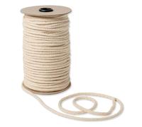 IPEA Corde Macrame Coton Naturel - 6 mm x 100 mètres - [Made in Italy ] - Rouleau Super Long - Fil à Coudre pour travaux manuels, décorations, tapisseries et Rideaux - Fil