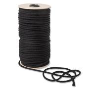 IPEA Corde Macrame Noir Coton Naturel - 4 mm x 100 mètres - [Made in Italy ] - Rouleau Super Long - Fil à Coudre pour travaux manuels, décorations, tapisseries et Rideaux - Fil
