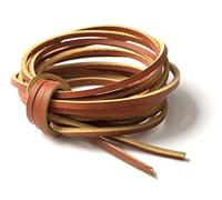 IPEA Cordon en Cuir - Lacets en Cuir Carrés pour Accessoires, Mode, Chaussures - Made in Italy - 3 mètres - Cordons pour Créations, Bijoux - Épaisseur: 3 mm - Couleur Marron Brandy