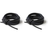 IPEA Cordon en Cuir Noir - Lacets en Cuir Carrés pour Accessoires, Mode, Chaussures - Made in Italy - 3 mètres - Cordons pour Créations, Bijoux - Épaisseur: 3 mm - Couleur Noir BSLACCIO-111 (Lot de 2)