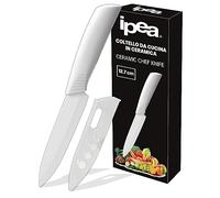 IPEA Couteau en Céramique pour Fruits, légumes, Viande - Couteaux Cuisine Multifonction avec Lame Aiguisée pour Couper et Dépeler Les Aliments et Les Légumes - Couteau avec Couvre-Feuille et Poignée
