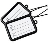 IPEA Étiquettes classiques pour valises de voyage - Fabriqué en Italie - 2 unités - Design minimal - étiquettes pour bagages avec nom - plaques en plastique antichoc résistantes pour chariot, vacances