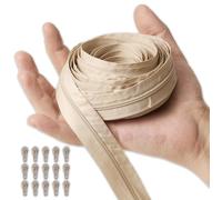 IPEA Fermeture Éclair Chaîne Continue taille #3 Beige - [ 5 MÈTRES + 15 CURSEURS EN MÉTAL ] - Made in Italy - Zip à Découper pour Couture, Vêtements, Accessoires - Largeur 30 mm - Beige