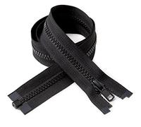 IPEA Fermeture éclair noire de 55 cm de long - Couleur noire - 2 unités - Chaîne Taille #5 - Fermetures éclair Divisibles pour éblouissement Décor Couture Vestes - Zip - Largeur 30 mm