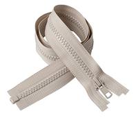 IPEA Lot de 2 fermetures éclair séparables de 60 cm de long, beige, chaîne de taille 5, pour ameublement, ameublement, vestes, largeur 30 mm