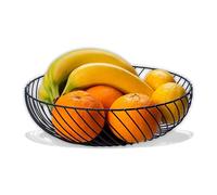 IPEA Panier à Fruits de Table en Métal - Design Moderne et élégant - Panier à fruits pour fruits, agrumes, noix, aliments - Porte-fruits de centre de table ouvert - 26 x 8 cm