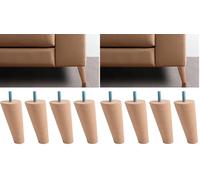 IPEA Pieds de Meubles et Canapé en Bois Inclinés vis M8 [Compatibles avec Les Meubles IKEA] - Hauteur 12 CM - Fabriqué en Italie - avec Forme cône - Pieds pour Armoires, Fauteuils, Lits (Lot de 2)