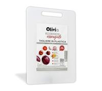 IPEA Planche à Découper Rectangulaire en Plastique pour Légumes, Fruits, Salami - Planche à Découper de Cuisine Multifonction pour Couper et Servir des Apéritifs, Pain, Fromages - Plateau