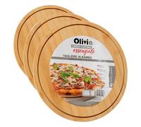 IPEA Planche à Découper Ronde en Bois pour Pizzas, Fromages, Salami - 30 cm - Planches à Découper Circulaire Polyvalente pour Couper et Servir des Apéritifs, du Pain et des Dégumes dans la Cuisine