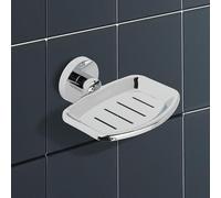 IPEA Porte-Savon Mural Adhésif en Métal - Pas Besoin de Perçage - Design Moderne - Porte-Savon ou Éponge - Coquille