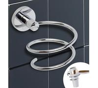 IPEA Porte Sèche Cheveux Auto-Adhésif Mural - Ne Nécessite Pas de Perçage - Design Moderne - Élégant Porte-Sèche-Cheveux Adhésif Mural à Coller dans la Salle de Bain et Maison