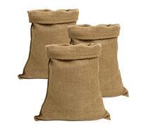 IPEA Sacs en Jute de Grandes Dimensions - 80 x 50 cm - Made in Italy - 3 Unités - Sac en Jute en Tissu Naturel pour Fai da Te, Décoration, Jardinage, Bricolaga - Conteneur d’Objets - Sac