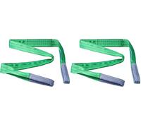 IPEA Sangle de Levage pour Charges et Poids - Charge 2000 kg - Corde Anti-Abrasion et Anti-coupures en Polyester pour soulever des Objets Lourds - Conforme à la Norme CEN - 60 mm x 2 mètres - Vert