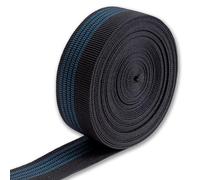 IPEA Sangle élastique pour Canapé, Chaises, Tapisserie - [ 10 Mètres ] - Made in Italy - Corde de Serrage pour Assise et Dossier - Fauteuil - élastique 40% - Largeur 50 mm - Noir