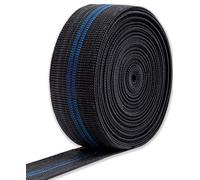 IPEA Sangle élastique pour Canapé, Chaises, Tapisserie - [ 10 Mètres ] - Made in Italy - Corde de Serrage pour Assise et Dossier - Fauteuil - élastique 80% - Largeur 50 mm - Noir